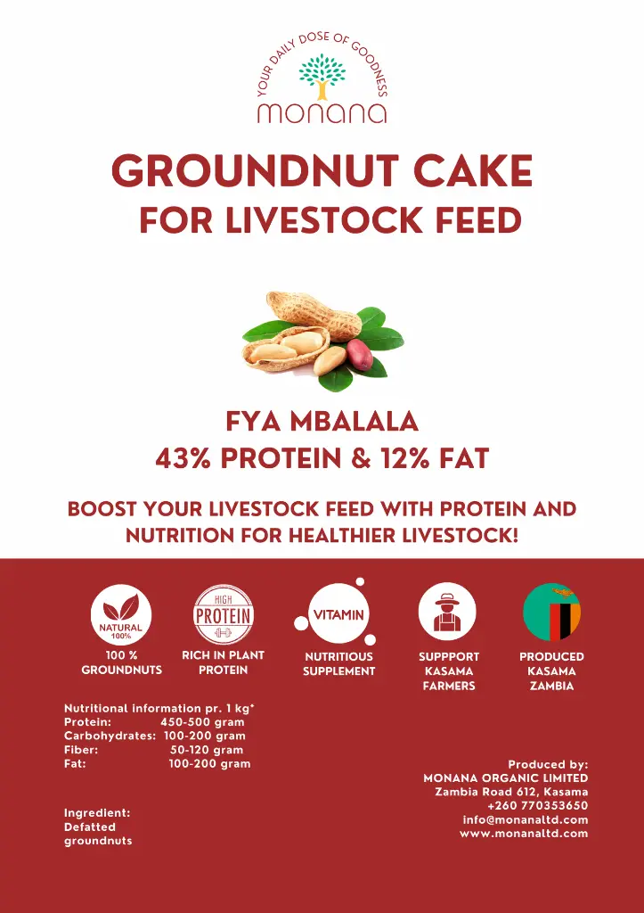 Groundnut cake poster, Monana Organic Limited.webp