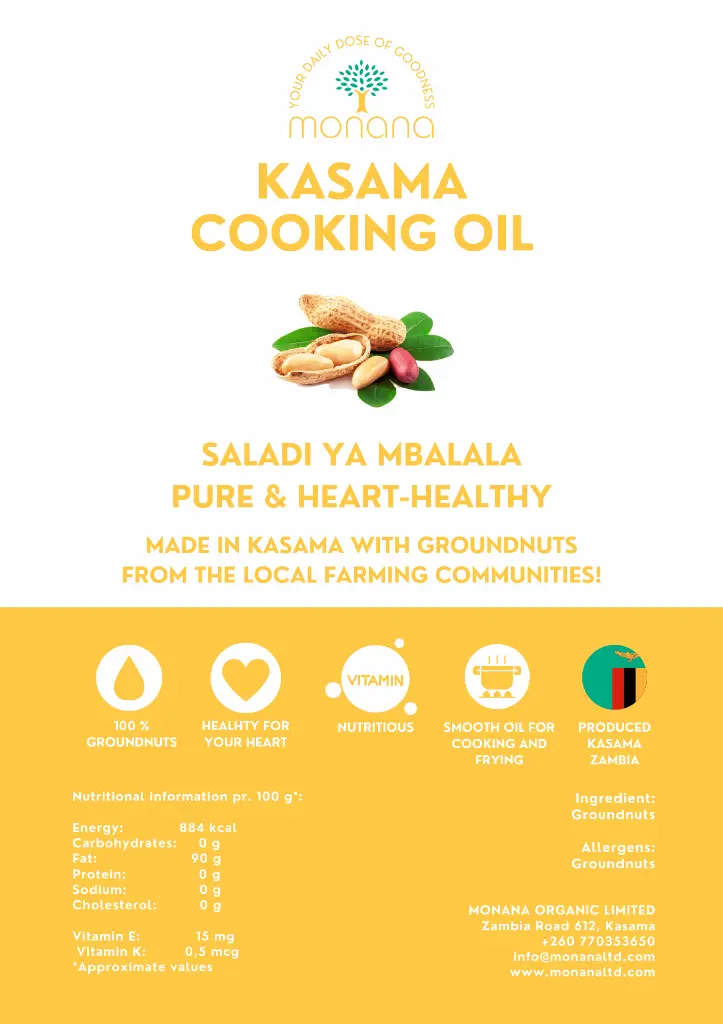 Kasama cooking oil, poster, Monana Organic Limited.webp