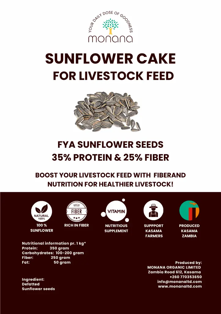 Sunflower cake poster, Monana Organic Limited.webp